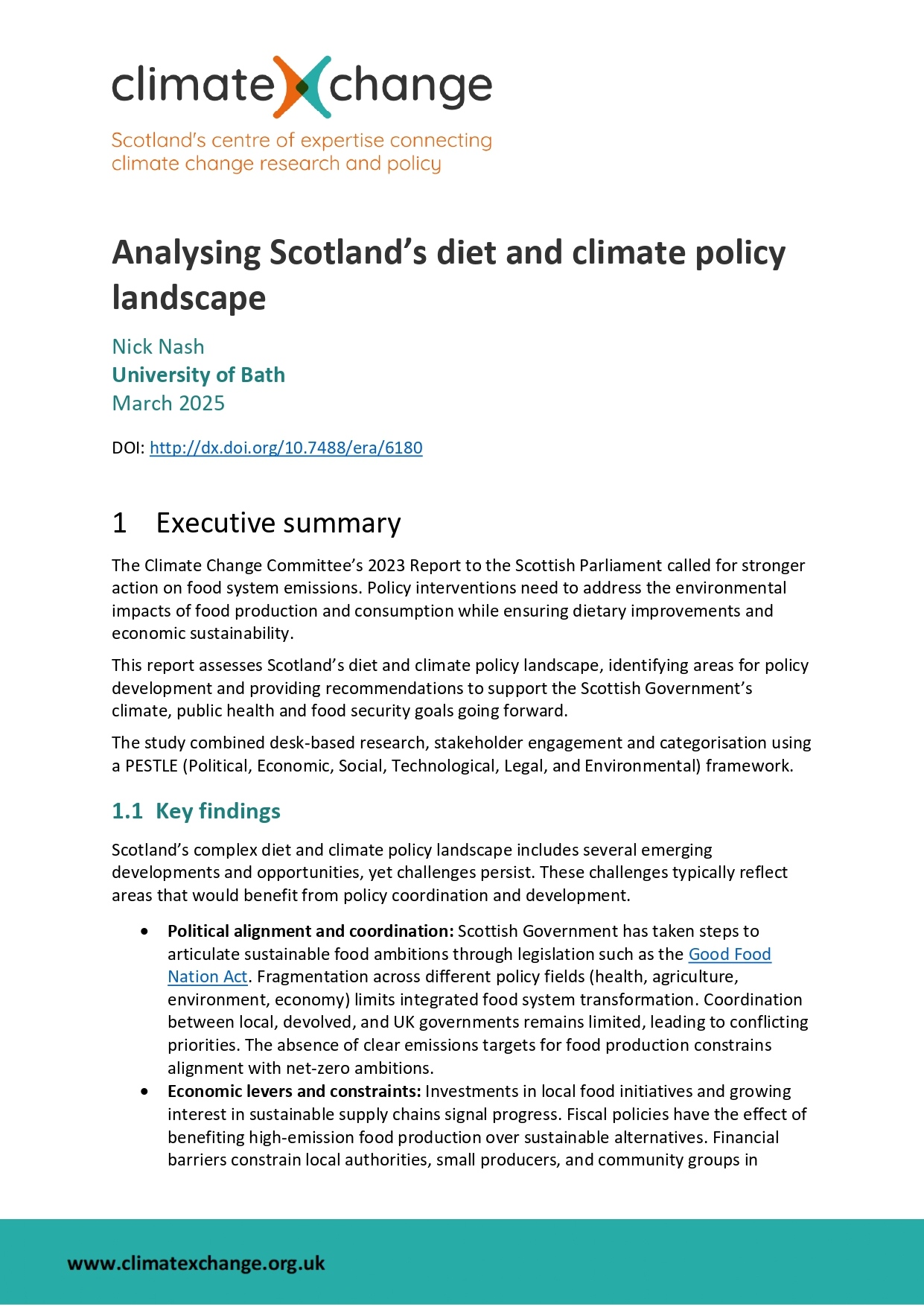 Analysing Scotland’s diet and climate policy landscape